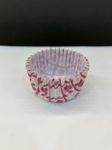 کپسول کاغذی مافین 25 عددی طرح قلب صورتی